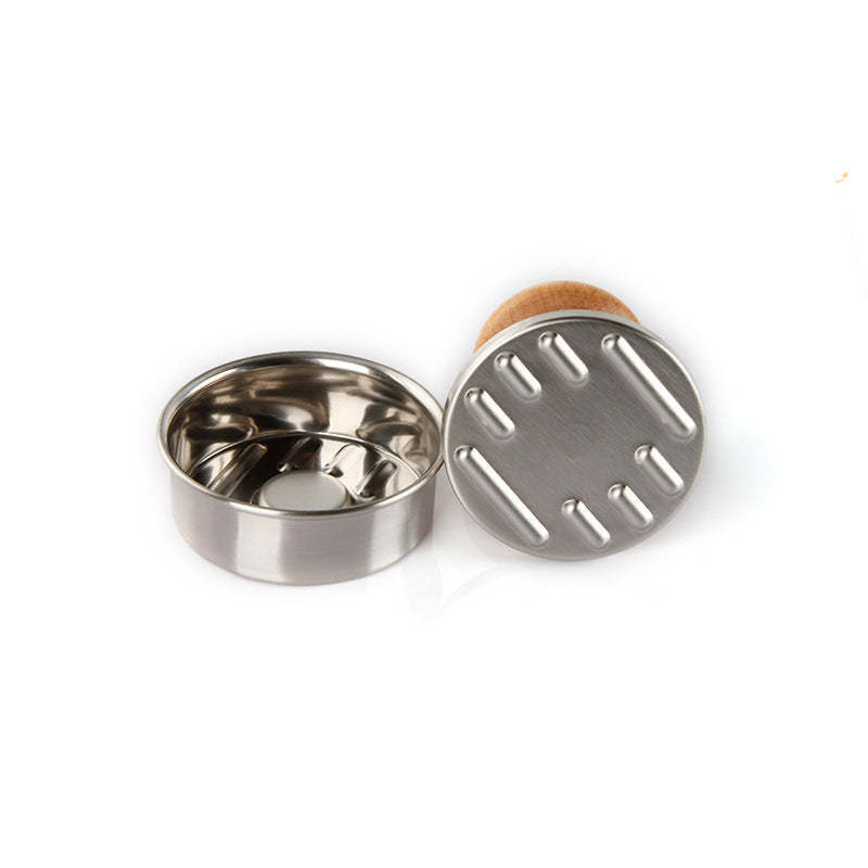 Burger Press Mould Stainless Steel 304 Meat Press, Beech Wood Handle Stainless Steel Meat Press