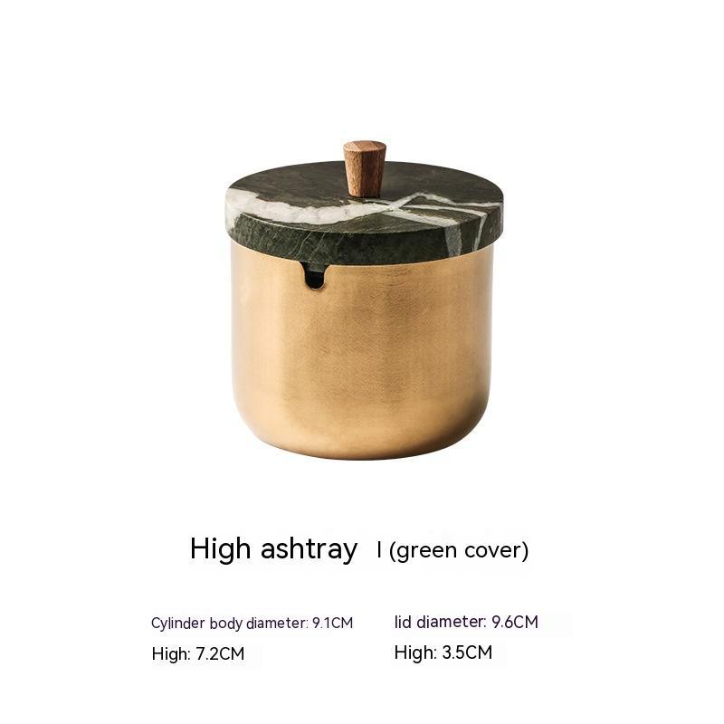 Stainless Steel Windproof Ashtray With Lid