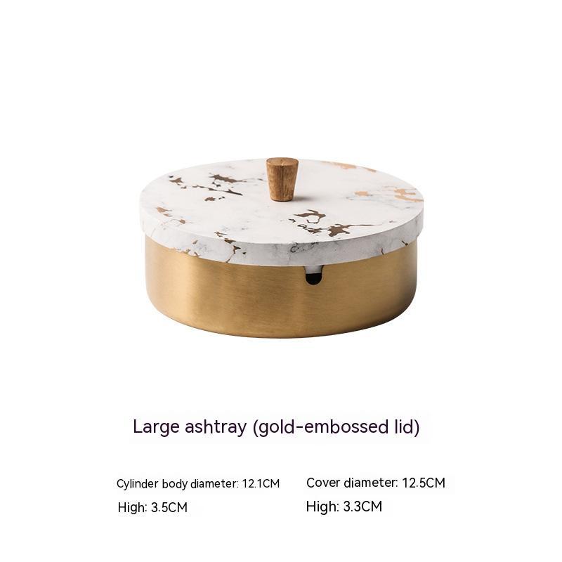 Stainless Steel Windproof Ashtray With Lid