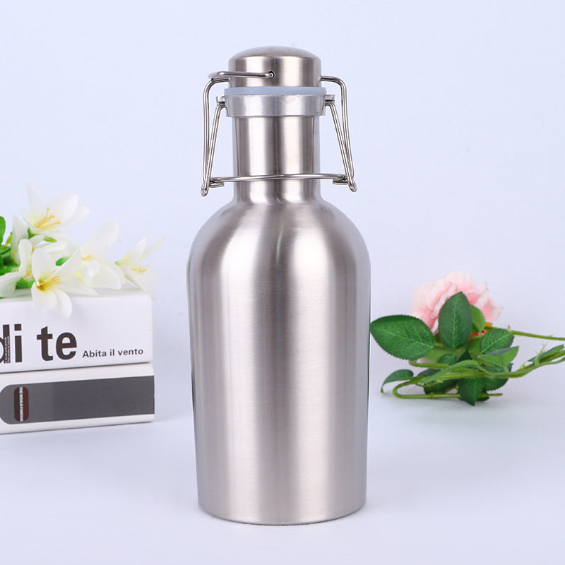 Stainless Steel Hip Flask Household Beer Barrel