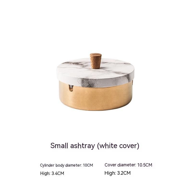 Stainless Steel Windproof Ashtray With Lid