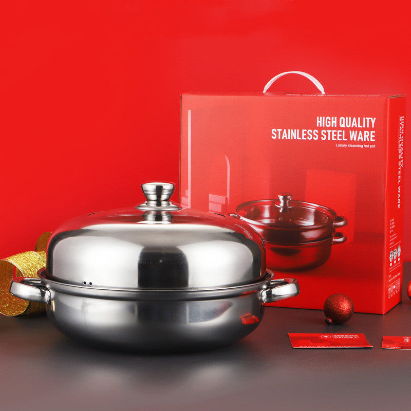 Thickened Stainless Steel Pot Steamer Set