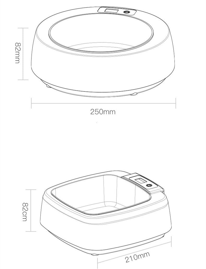 Round Stainless Steel Smart Heating Bowl Feeder
