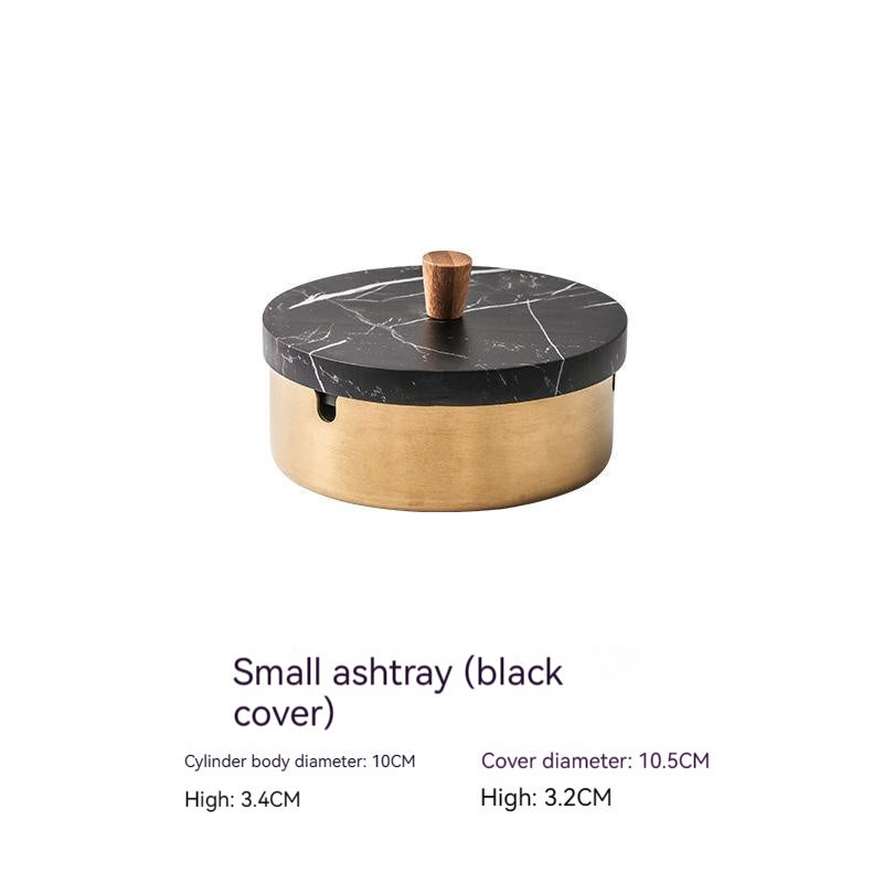 Stainless Steel Windproof Ashtray With Lid