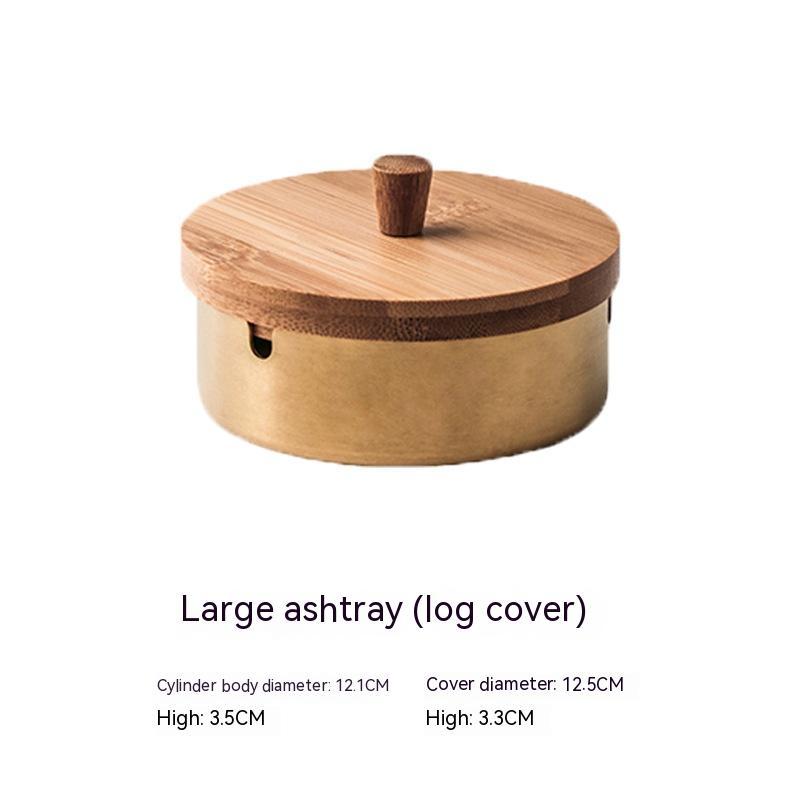 Stainless Steel Windproof Ashtray With Lid
